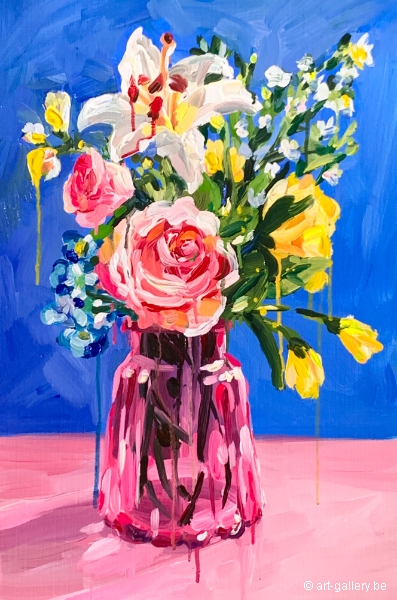 DE VLIEGHER Alice - Flowers in pink vase